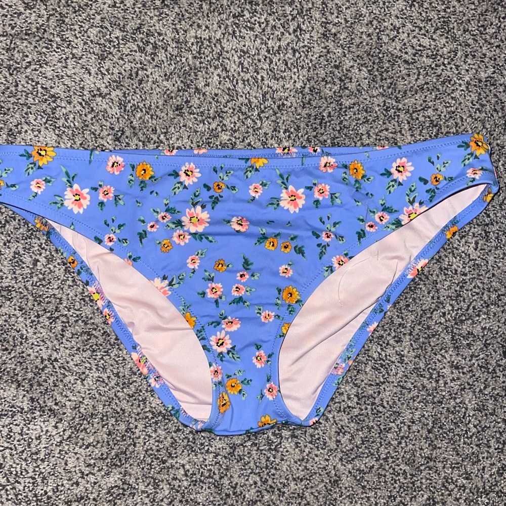 Shade & Shore Blue Floral Bikini Bottom